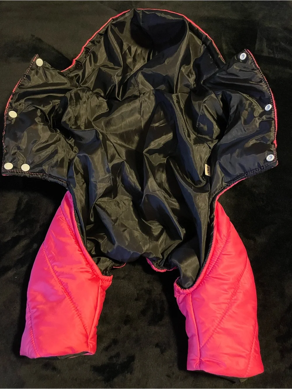 5 pieces Bundle Hot Pink Quilted Dog Jacket-2 waist Harness,2 outfits(small dog)